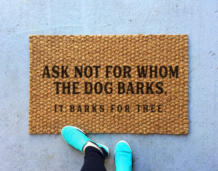 Funny Dog Themed Welcome Mat, Front Doormat, Outdoor Rug, Welcome rug - Housewarming Gift, Dog Owner Lover Gifts