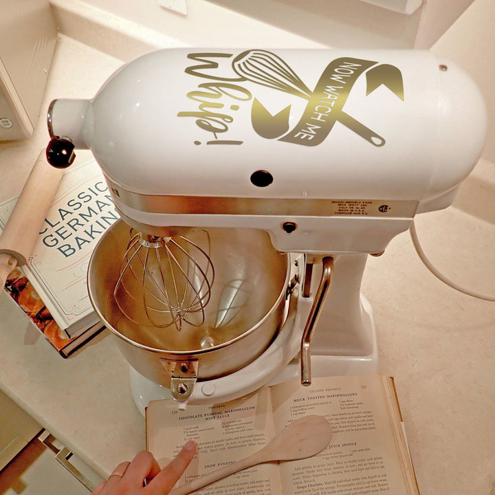 Kitchen Aid Mixer Vinyl DECAL Home Decor - Now Watch Me Whip