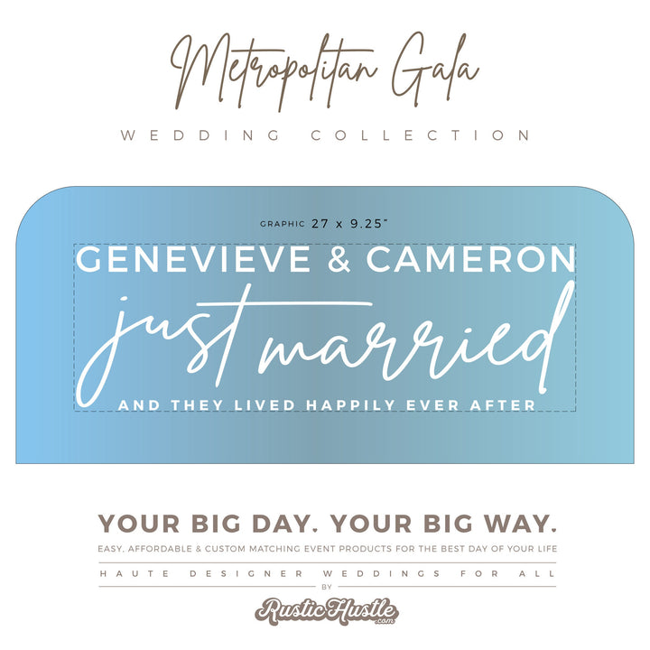 CUSTOM JUST MARRIED DECAL - METROPOLITAN GALA