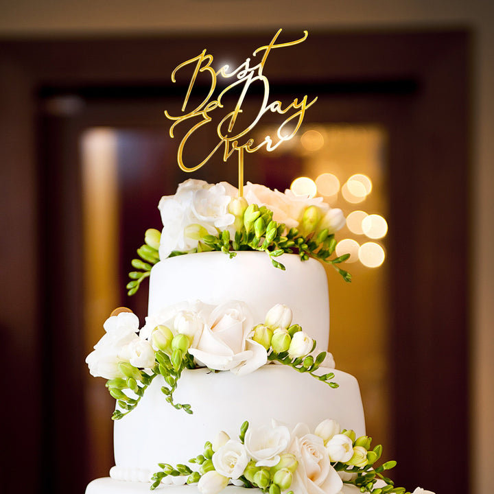 Best Day Ever CAKE TOPPER - GARDEN FORMAL