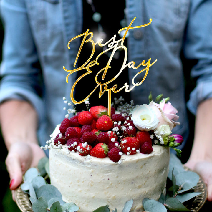 Best Day Ever CAKE TOPPER - GARDEN FORMAL