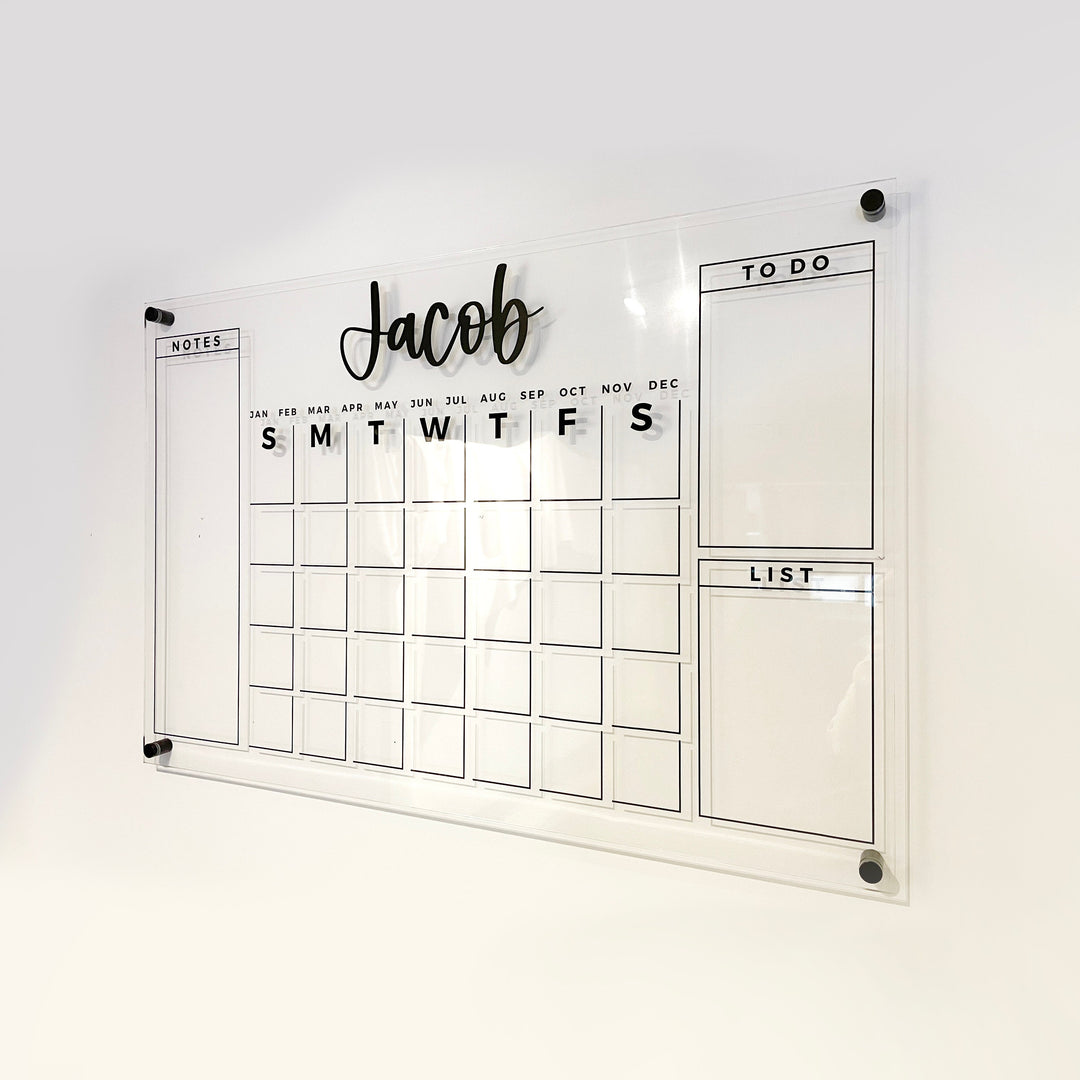 Custom Perpetual Acrylic Calendar - Medium