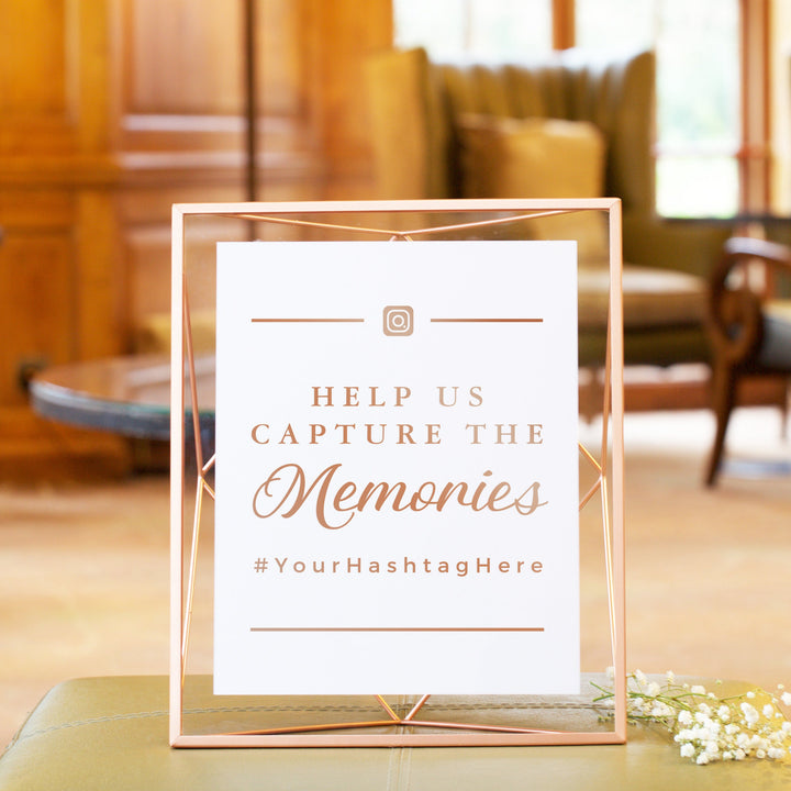 CAPTURE THE MEMORIES INSTAGRAM HASHTAG DECAL - FAIRYTALE EVENING