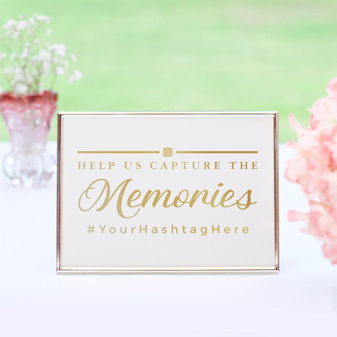 CAPTURE THE MEMORIES INSTAGRAM HASHTAG DECAL - FAIRYTALE EVENING