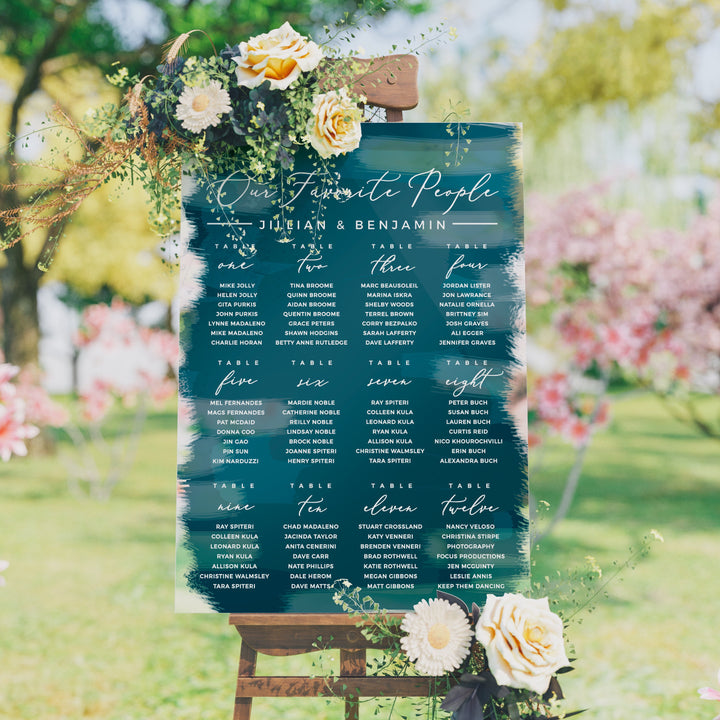 Please Find Your Seat Custom Seating Chart Header Decal - GARDEN FORMAL