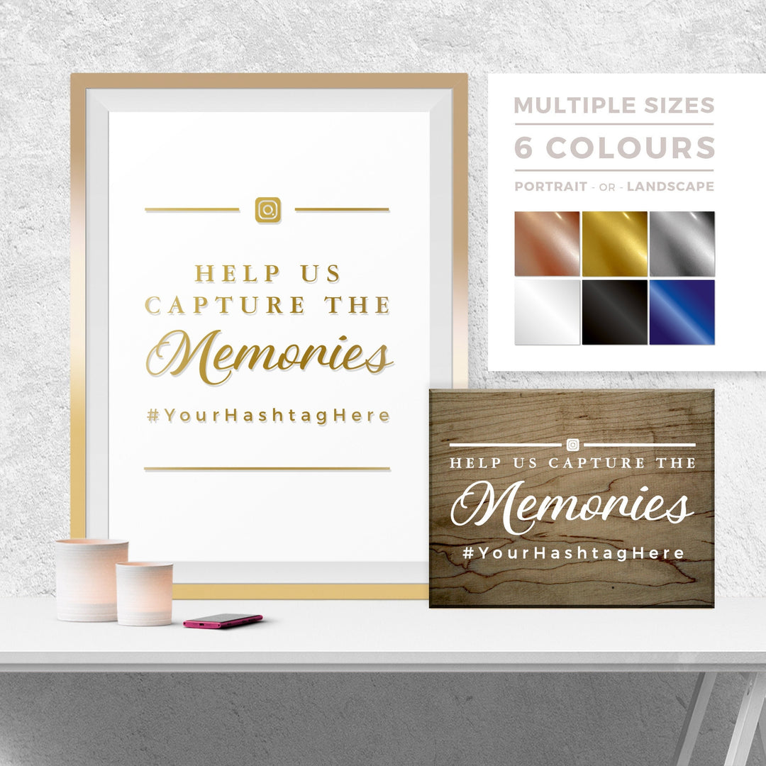 CAPTURE THE MEMORIES INSTAGRAM HASHTAG DECAL - FAIRYTALE EVENING