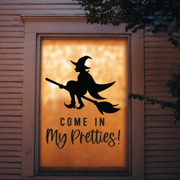 Halloween Vinyl DECAL Decor - Removable Party Wall Decor, Witch Themed Halloween, Come In My Pretties Witches Vinyl DECAL