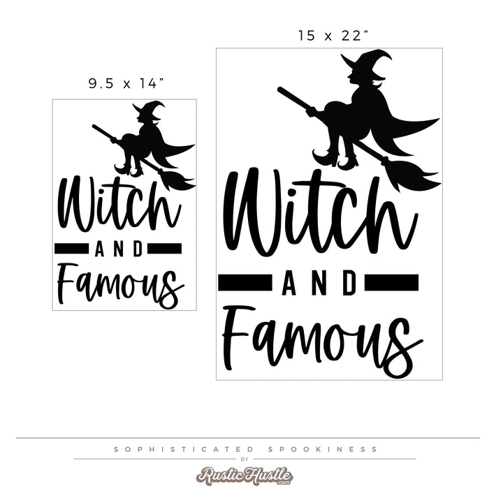 Halloween Vinyl DECAL Decor - Removable Party Wall Decor, Witch Themed Halloween, Witch And Famous Vinyl DECAL