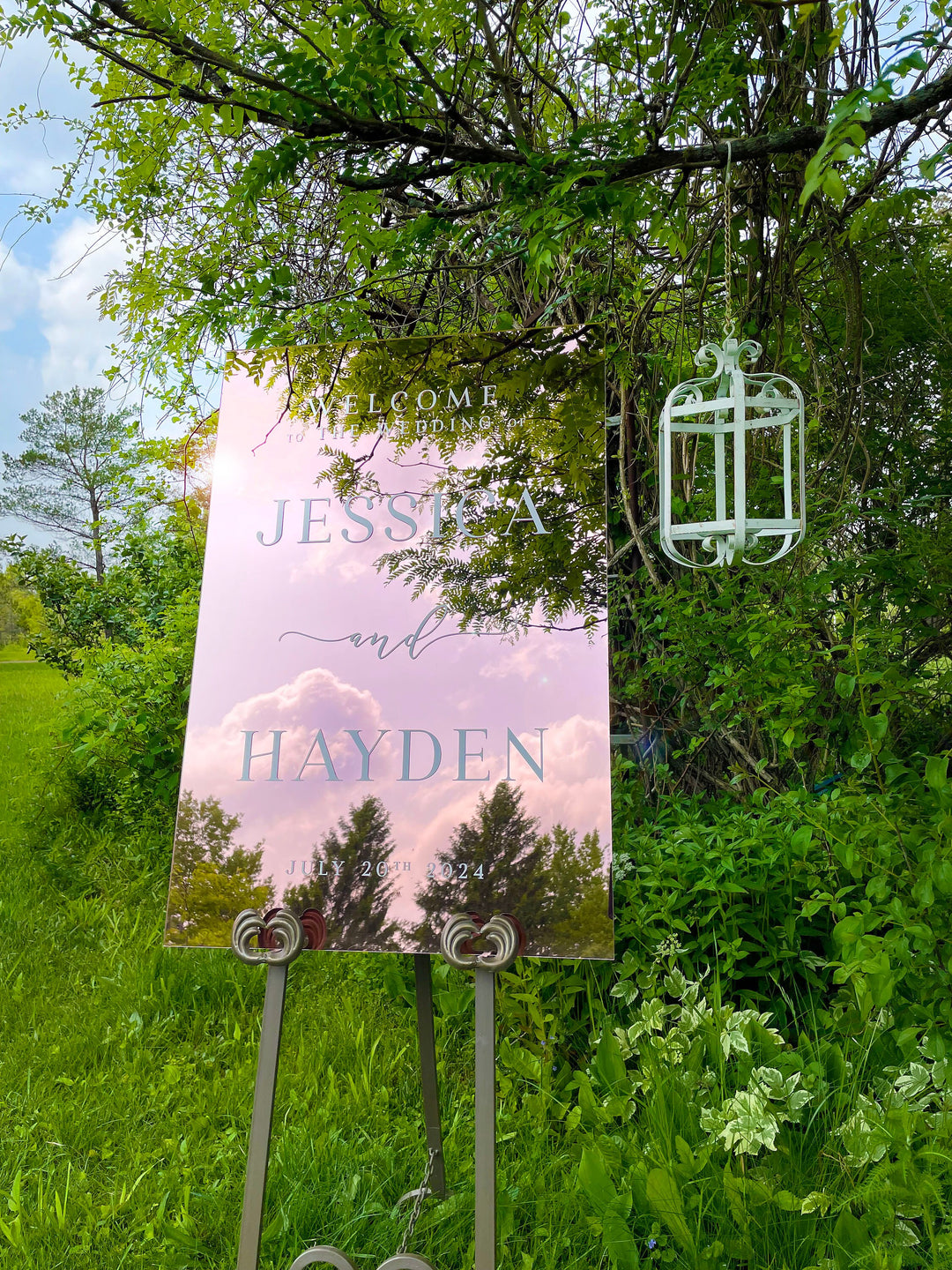 Welcome To The Wedding Of Mirror Entry Sign - ROMANTIC SOIRÉE